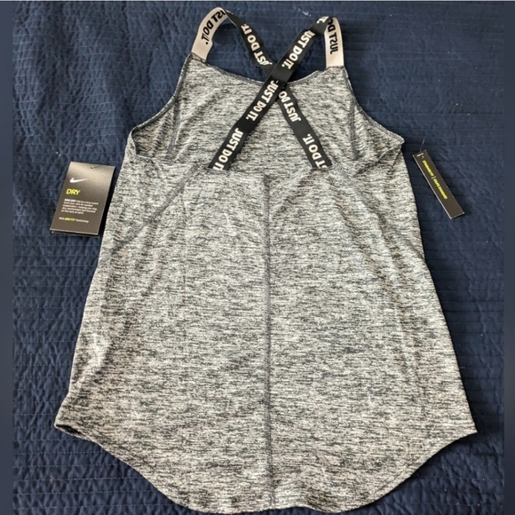 Nike Dri FIT Elastika Training Tank Top Youth  Small Girl Grey NWT 052024 - Picture 8 of 9